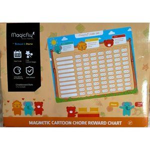 Magicfly NIB Easy To Use Magnetic Cartoon Chore Reward Chart For School & Home